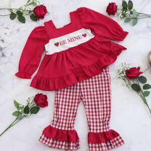 2 Piece Little Girl's Valentine's Day Outfit (Toddler)